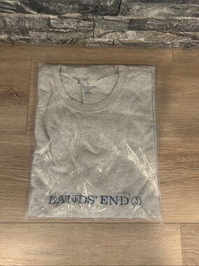 NWT Lands' End Light Gray Crew Super Tee‎ Size XLT